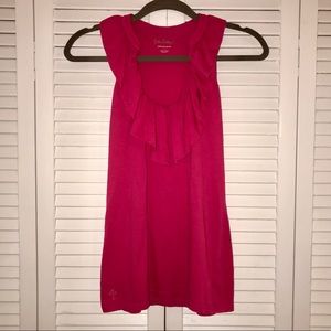 Lilly Pulitzer Pink Ruffle Top Size Small